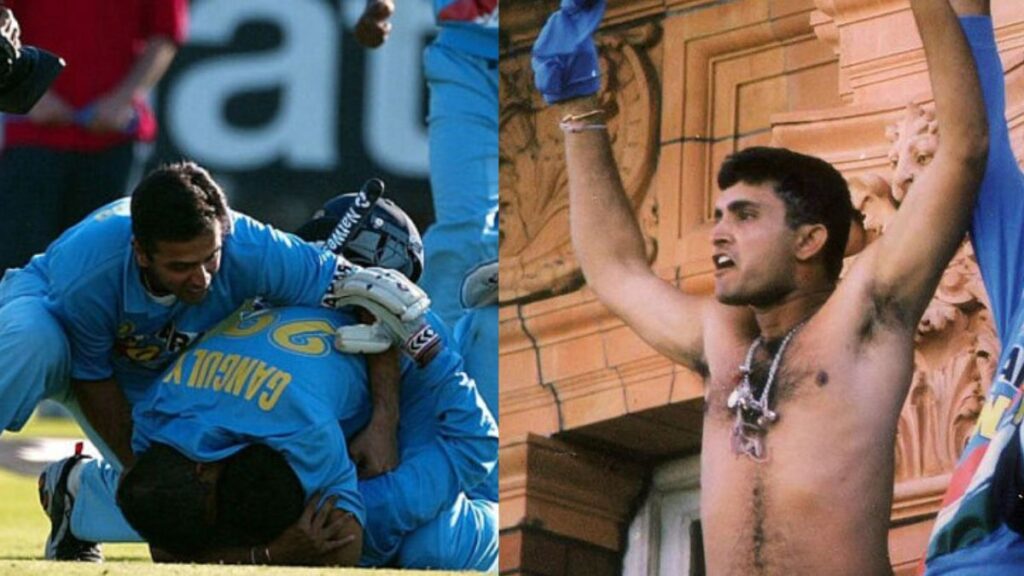 Sourav Ganguly NatWest Trophy 2002 shirt wave